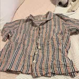 a.n.a Multicolor Striped Button Down Shirt